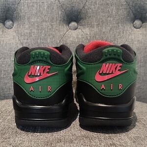 AIR Jordan Kids Black and Green Low-Top Sneakers
